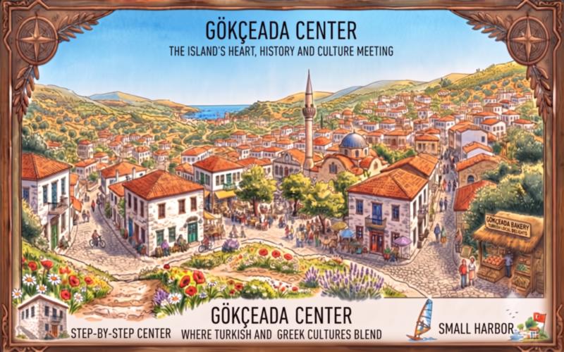 Gökçeada City Center General View