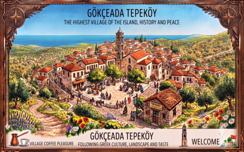 Tepeköy Gökçeada General View